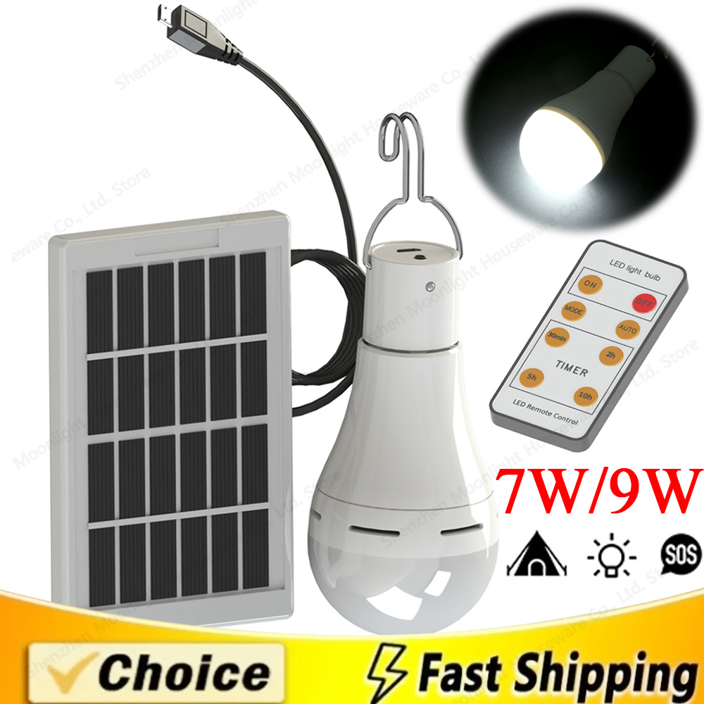 Solar Emergency Charger - LED Solar Bulb Light Waterproof Outdoor