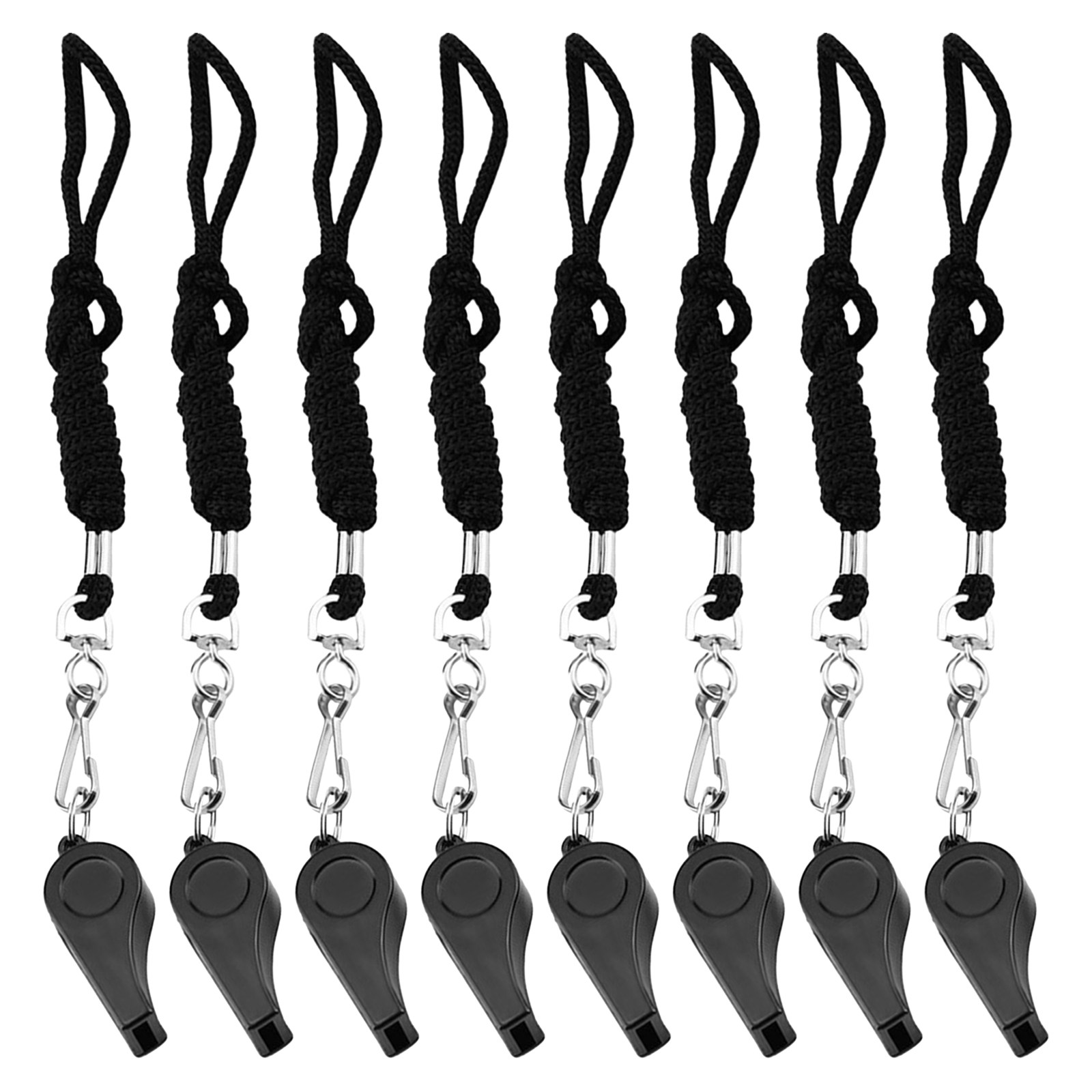 Emergency Whistle Loud - 8Pcs Hanging Survival Whistles Metal Portable