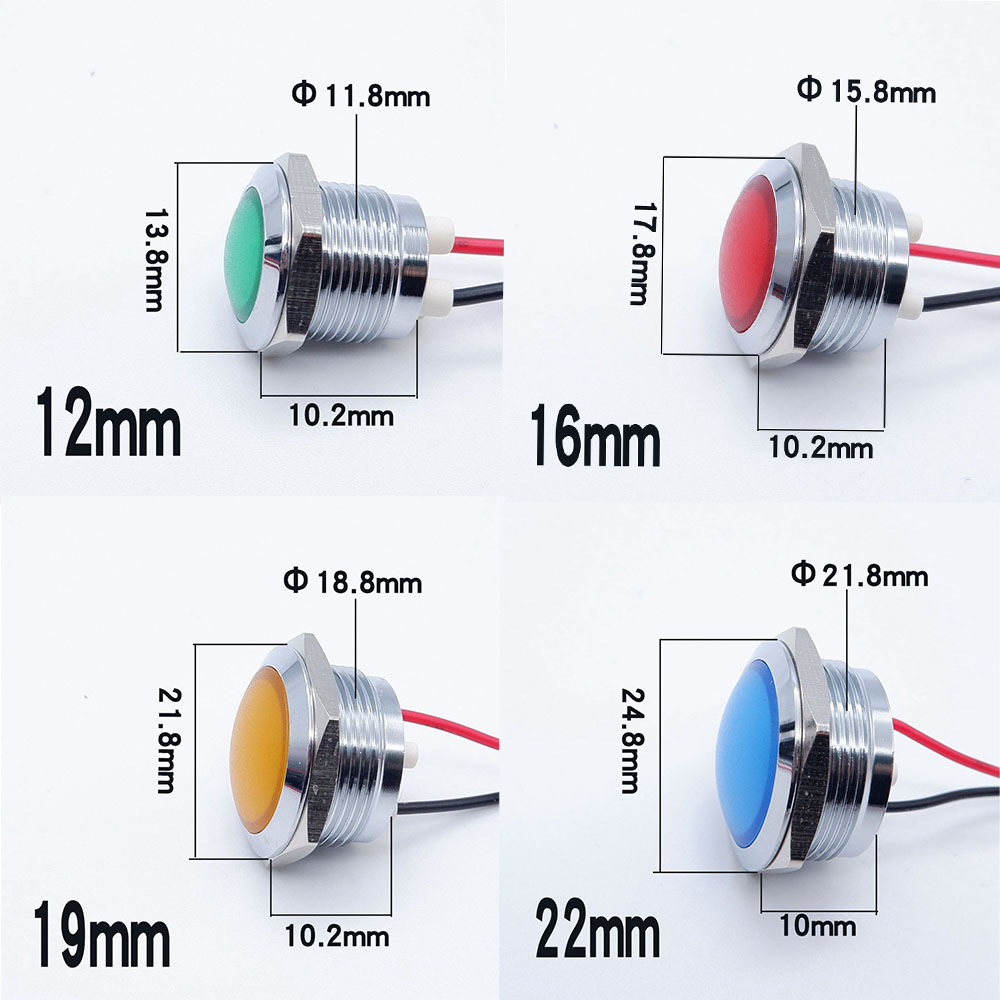 10pcs 12/16/19/22mm Metal LED  - Signal Panel Orange incelemesi ve fiyatı