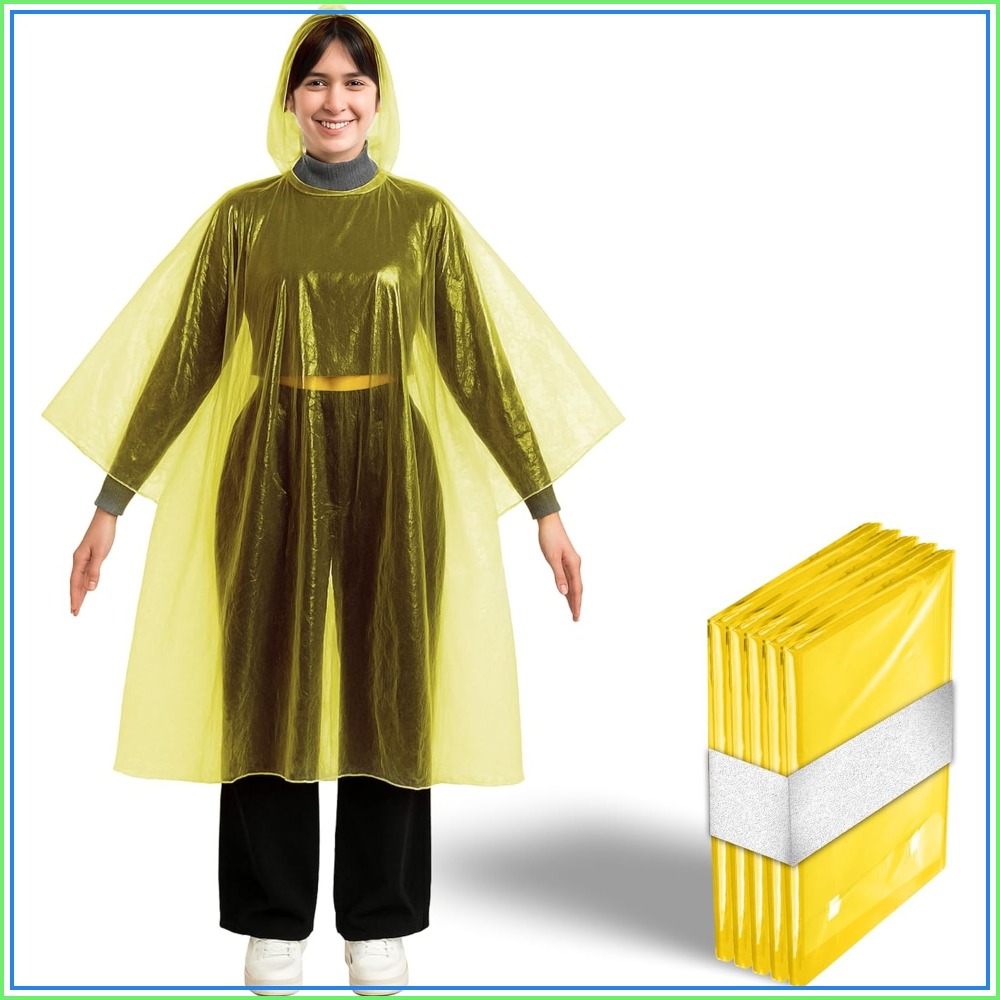 Disposable Yellow Rain Ponchos - Emergency Poncho Rain incelemesi ve fiyatı
