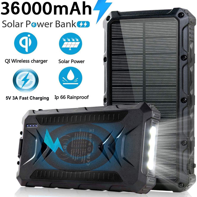 36000mAh Solar Power Bank Fast - Solar Emergency Charger incelemesi ve fiyatı
