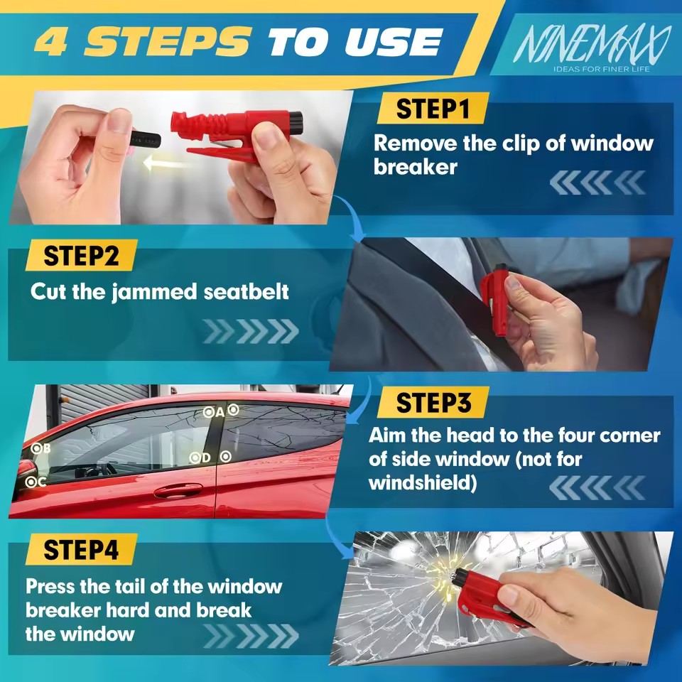 Safety Hammer Car Escape Tool  - Rescue Rope Throw incelemesi ve fiyatı