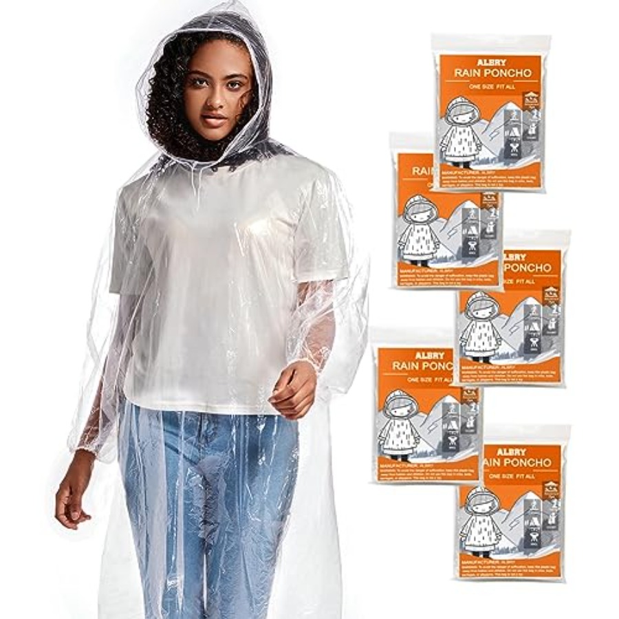 ALBRY Disposable Rain Ponchos  - Emergency Poncho Rain incelemesi ve fiyatı