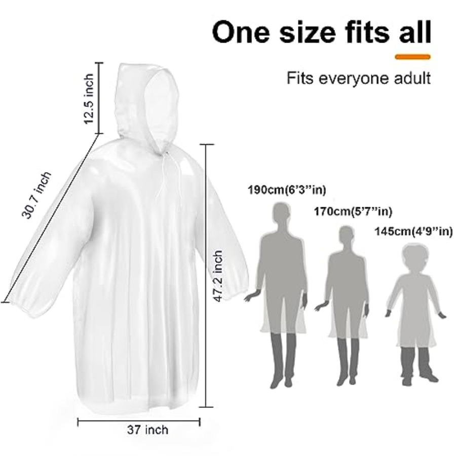 ALBRY Disposable Rain Ponchos  - Emergency Poncho Rain incelemesi ve fiyatı