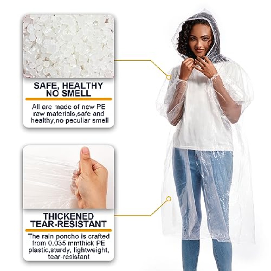 ALBRY Disposable Rain Ponchos  - Emergency Poncho Rain incelemesi ve fiyatı