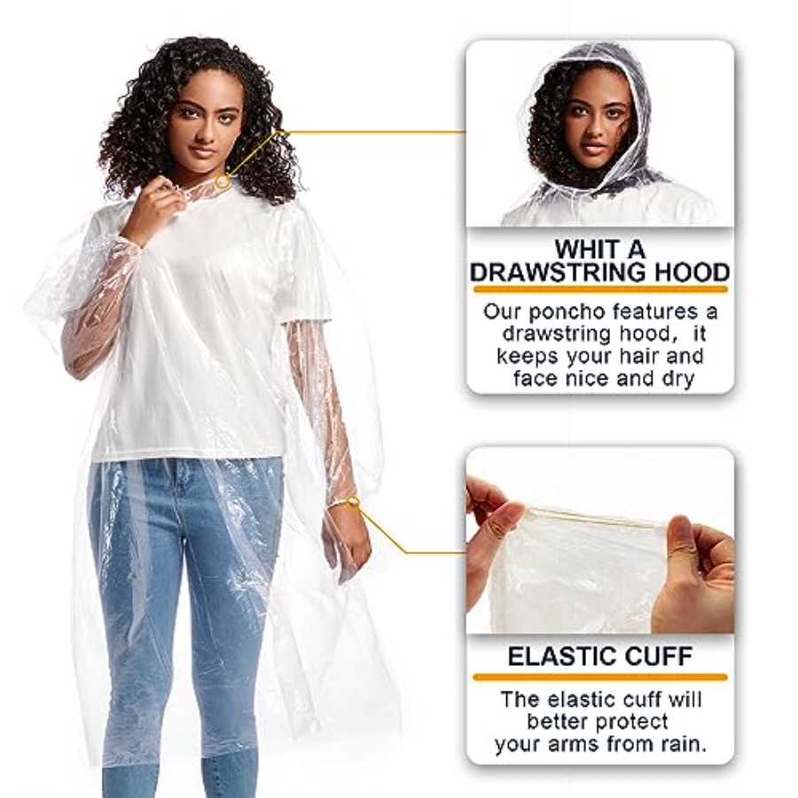 ALBRY Disposable Rain Ponchos  - Emergency Poncho Rain incelemesi ve fiyatı