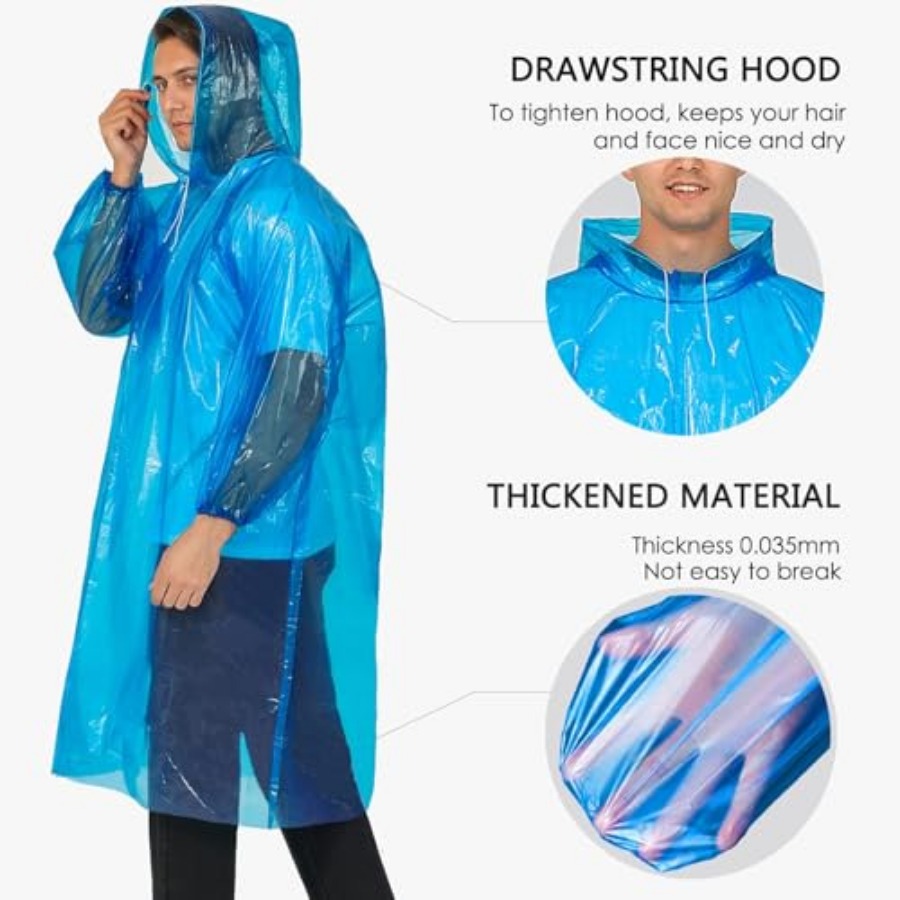 Disposable Rain Ponchos for Ad - Emergency Poncho Rain incelemesi ve fiyatı