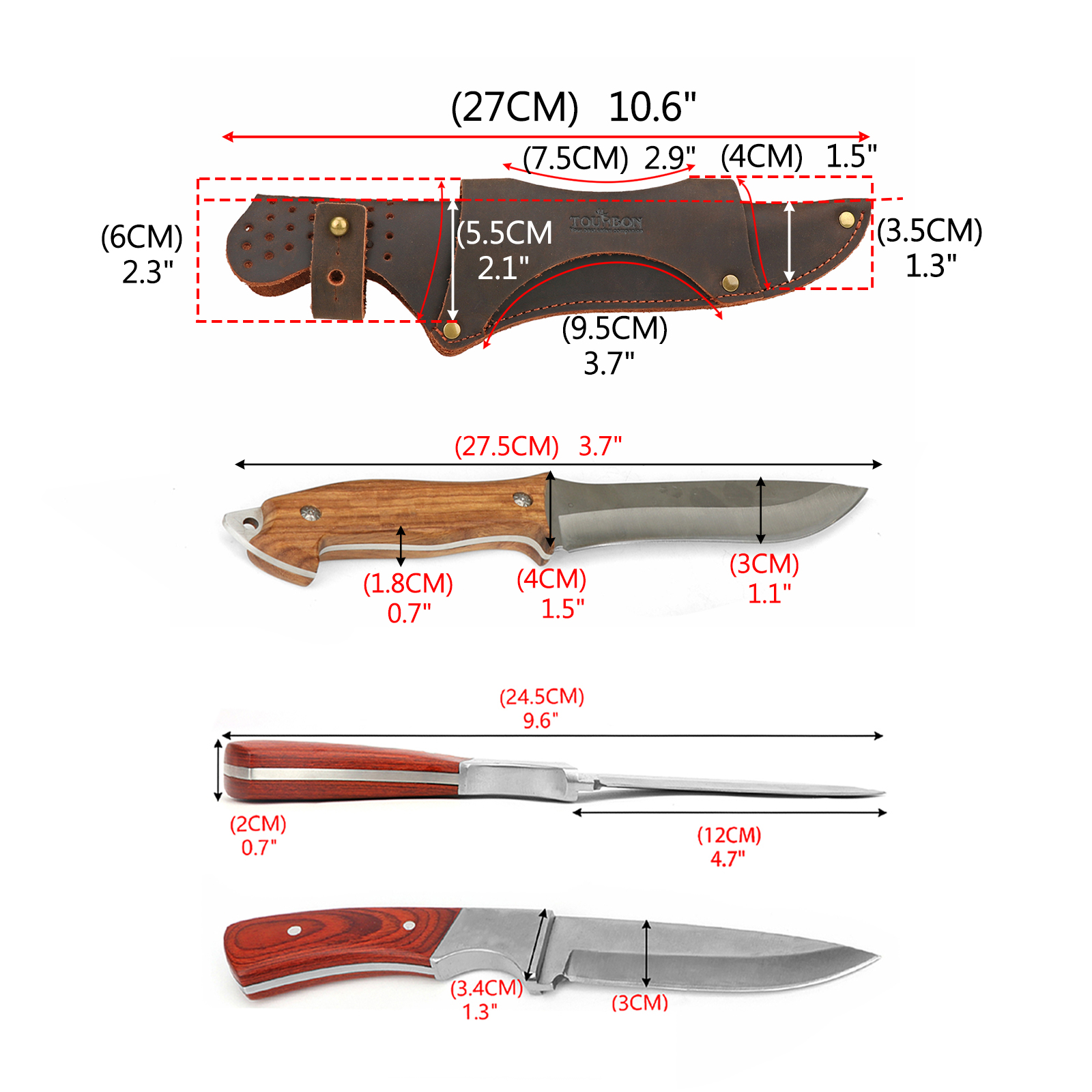 Tourbon Leather Tool Fixed Bla - Bushcraft Knife Fixed incelemesi ve fiyatı