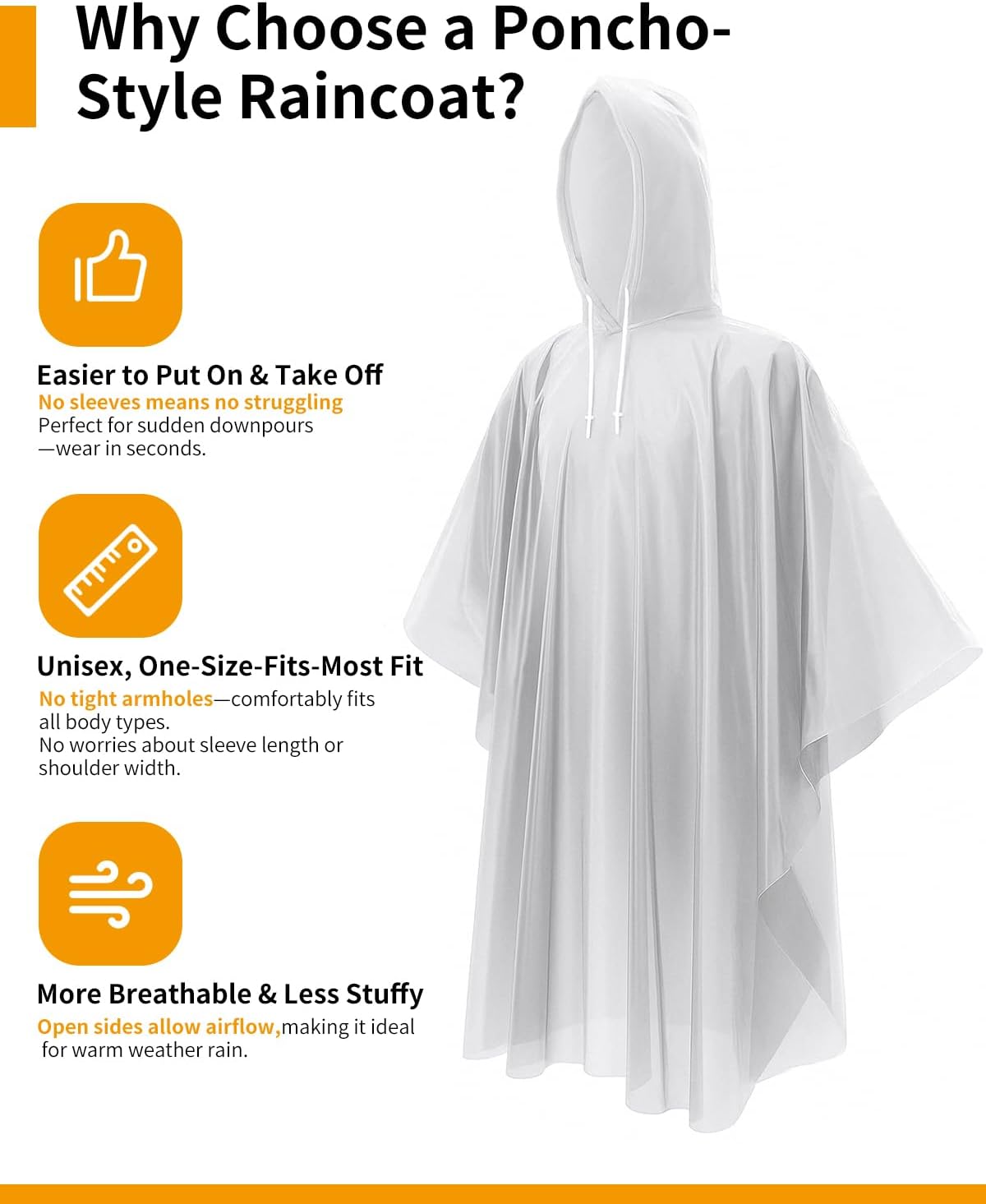 Extra Long Rain Ponchos for Ad - Emergency Poncho Rain incelemesi ve fiyatı