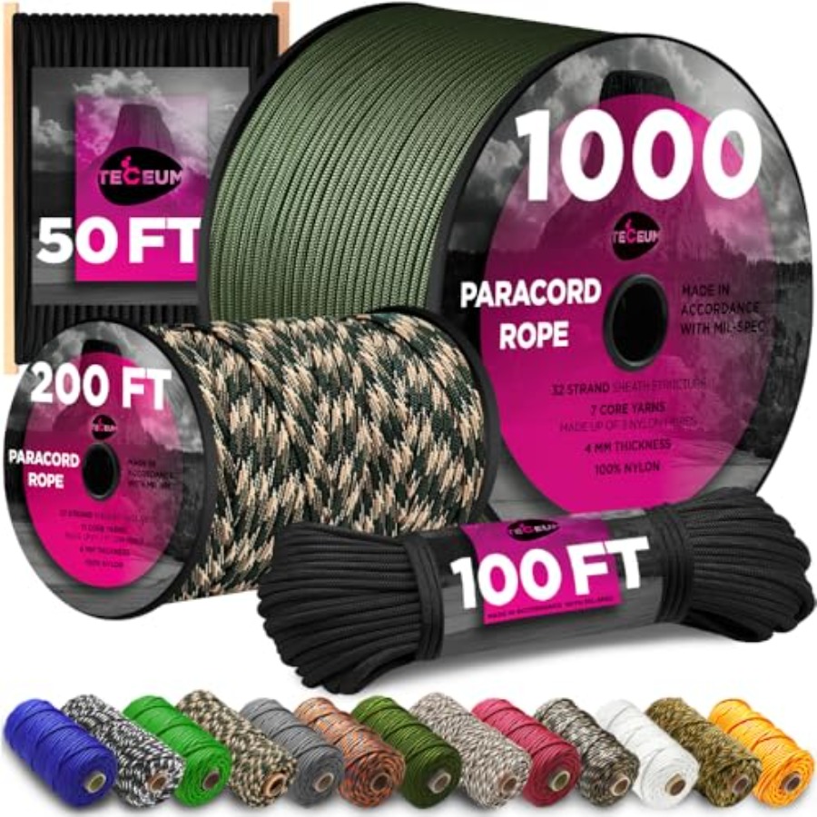 Paracord Rope 750 lb 1000ft/ 2 - Para Cord 1000Ft incelemesi ve fiyatı