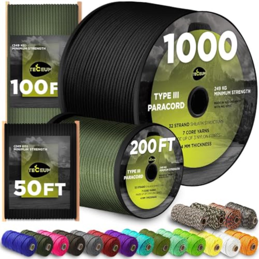 5/32 Paracord Rope 1000 1000ft - Para Cord 1000Ft incelemesi ve fiyatı