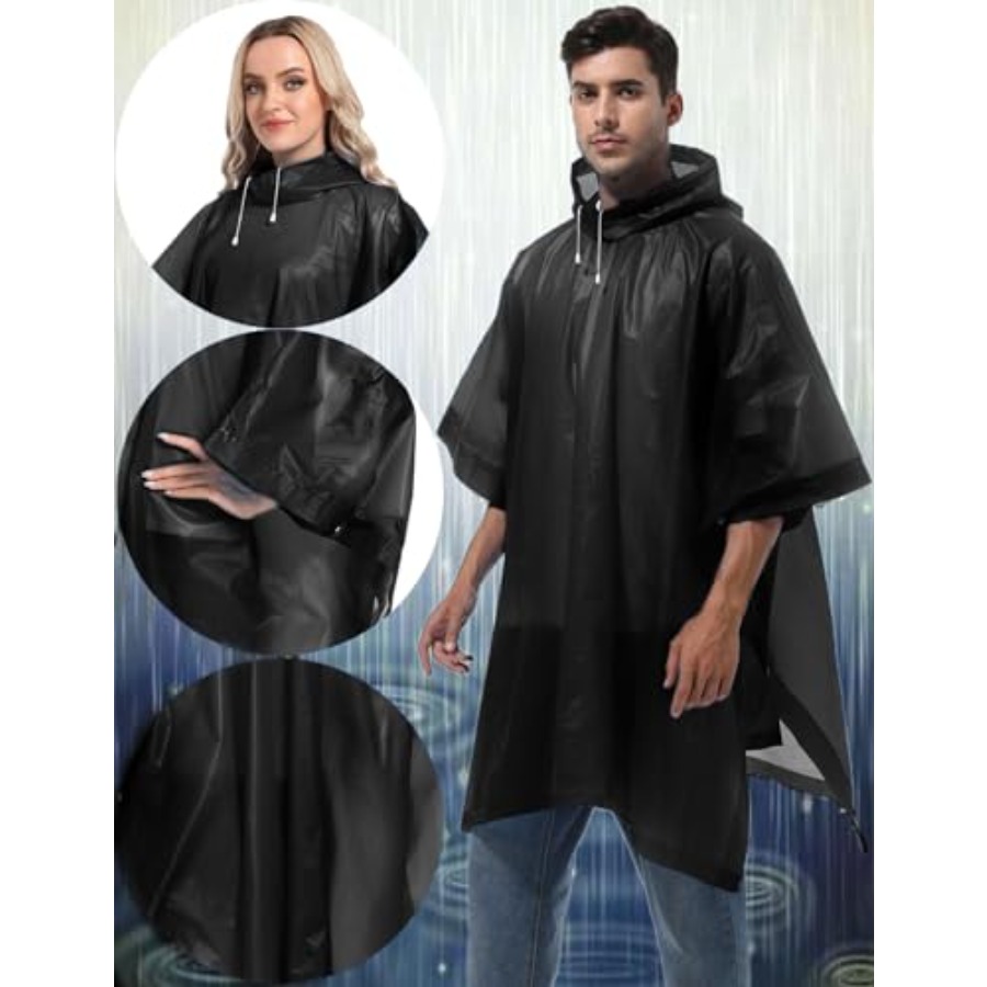 2-Pack Reusable Rain Ponchos f - Emergency Poncho Rain incelemesi ve fiyatı