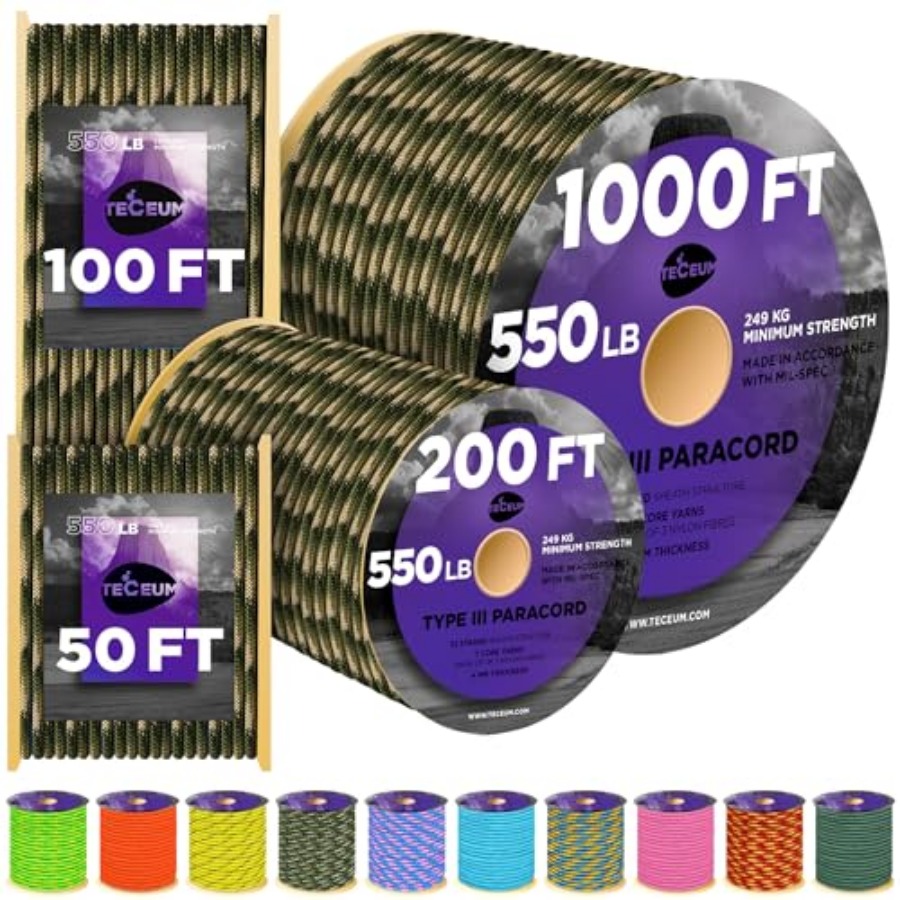 Reflective Paracord Rope 1000  - Para Cord 1000Ft incelemesi ve fiyatı