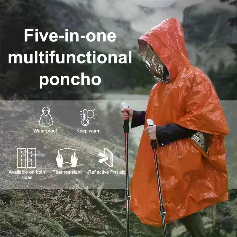 4PCS Emergency Survival Rain H - Survival Blanket Reflective incelemesi ve fiyatı