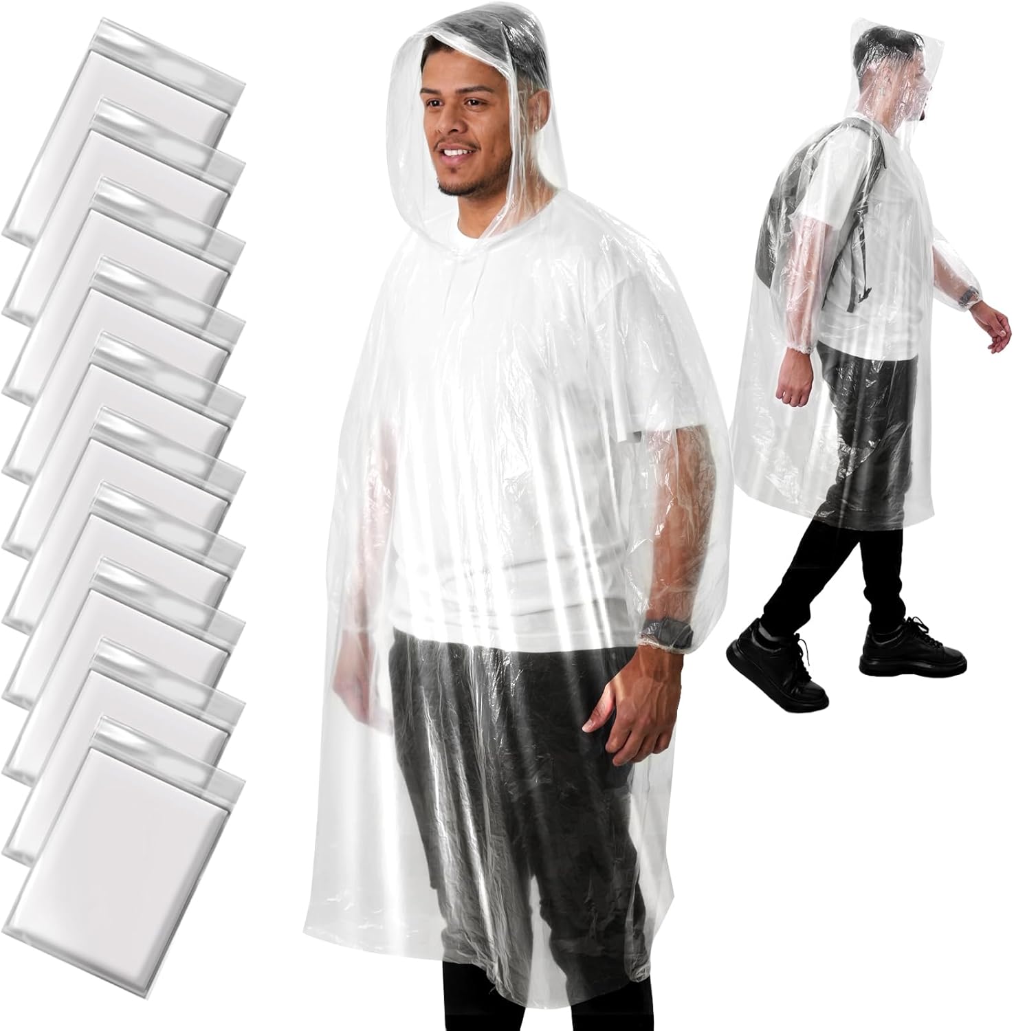 Disposable Rain Poncho for Adu - Emergency Poncho Rain incelemesi ve fiyatı