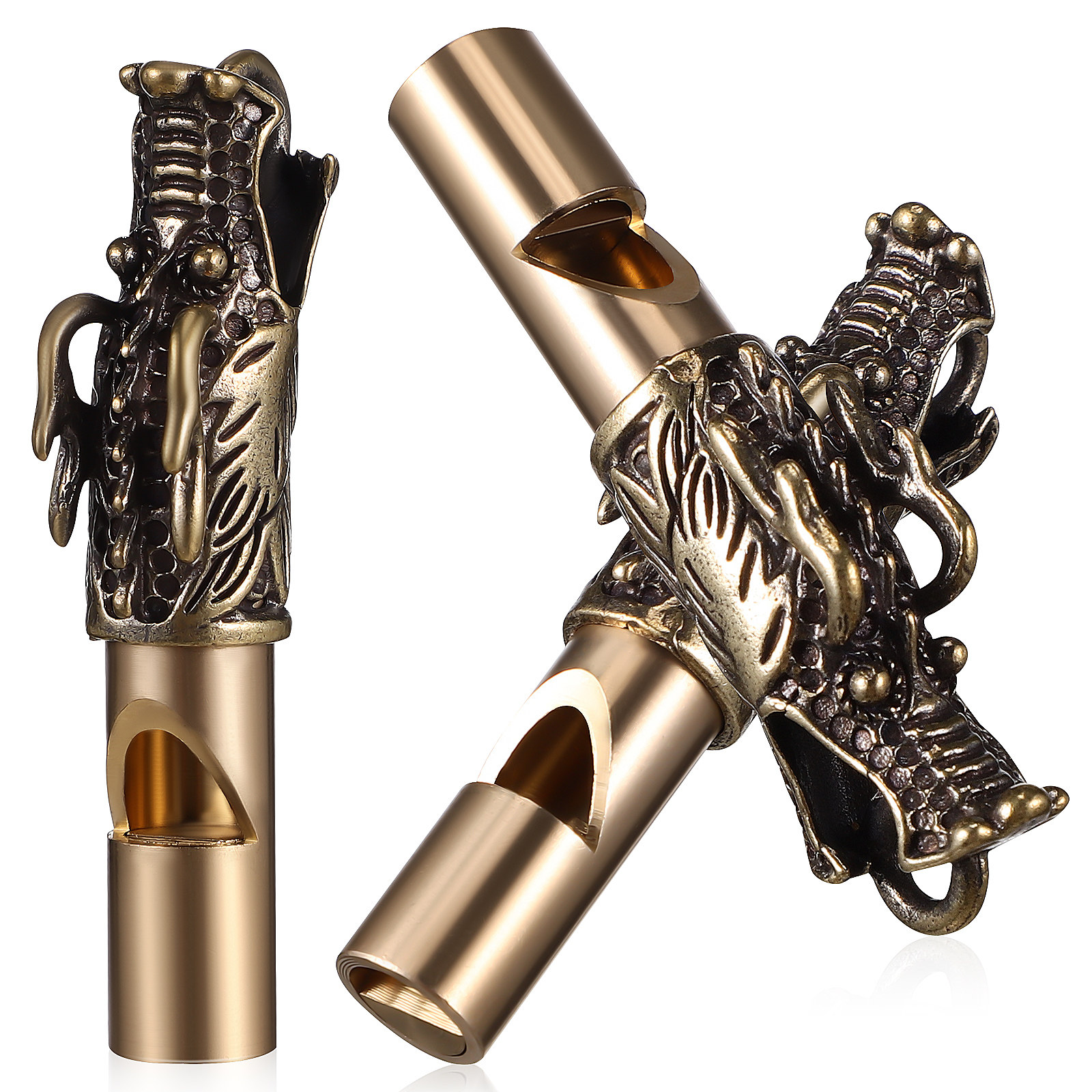 3Pcs Dragon Whistles Brass Ret - Emergency Whistle Loud incelemesi ve fiyatı
