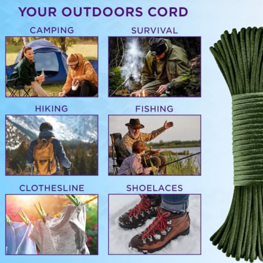 Reflective Paracord Rope 1000  - Para Cord 1000Ft incelemesi ve fiyatı
