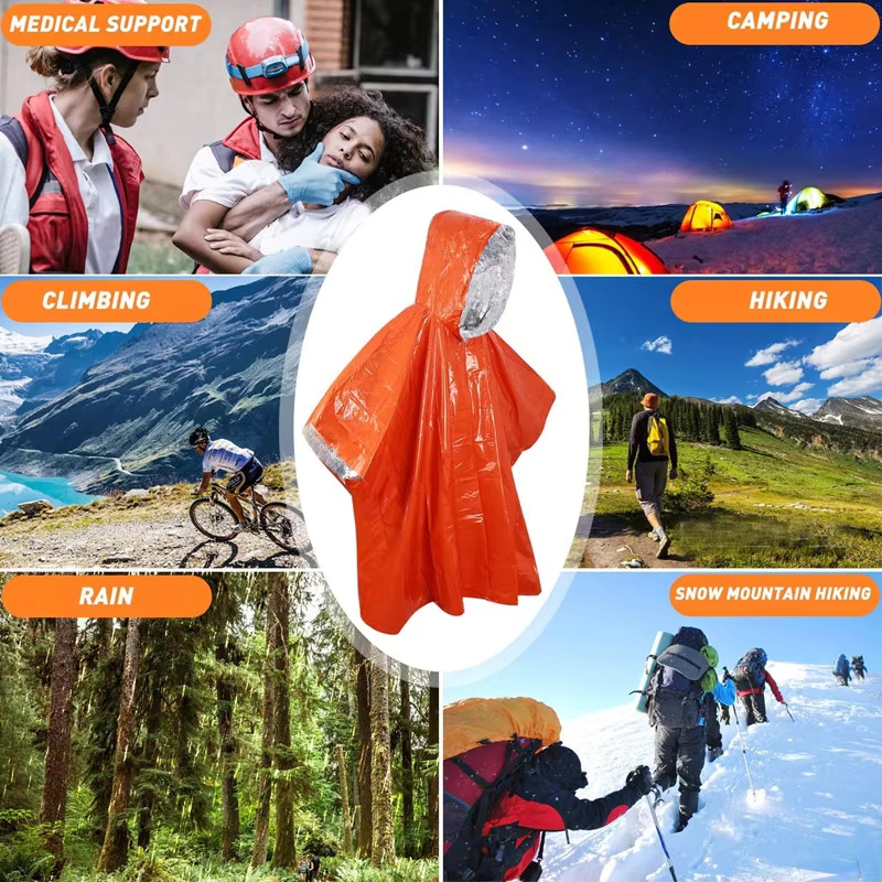Emergency Survival Rain Poncho - Survival Blanket Reflective incelemesi ve fiyatı