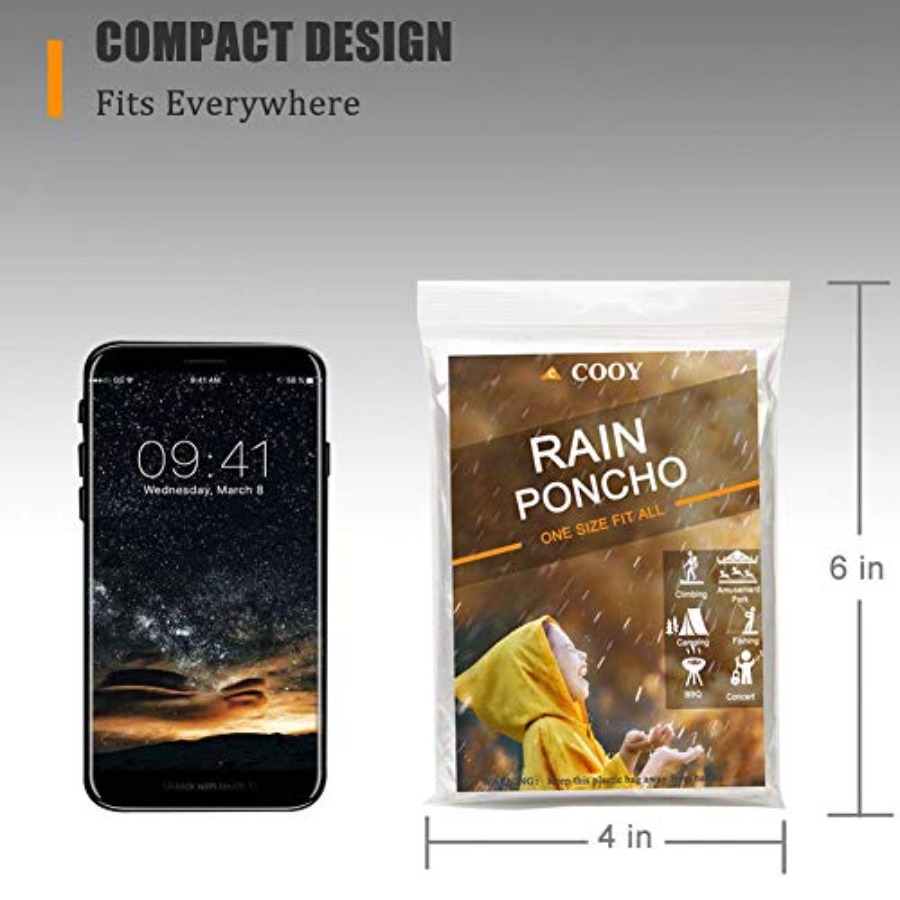 Rain Ponchos, with Drawstring  - Emergency Poncho Rain incelemesi ve fiyatı