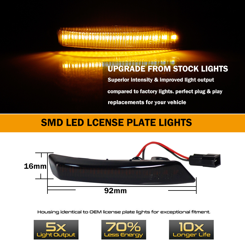 2x Dynamic Side Mirror Lamp Fo - Signal Panel Orange incelemesi ve fiyatı